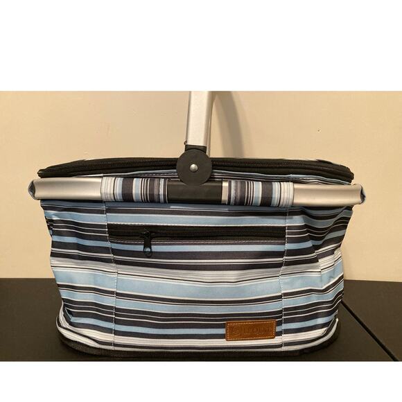 Picnic Basket - Insulated - Handle - Foldable - Rubber Feet Bottom - Li Qing - Picture 4 of 11